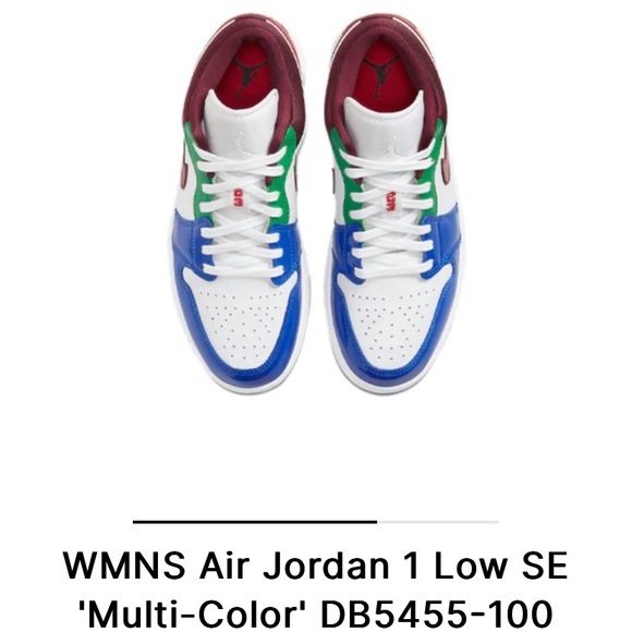 NIKE WOMENS AIR JORDAN 1 LOW SE 'MULTI-COLOR' - Picture 4 of 7